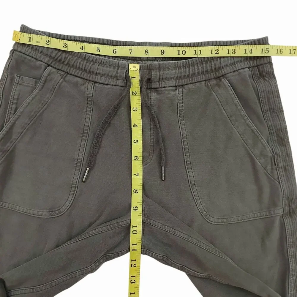 Athleta Farallon Jogger Pants Women 4 Faded Gray Green Organic Cotton Stretch